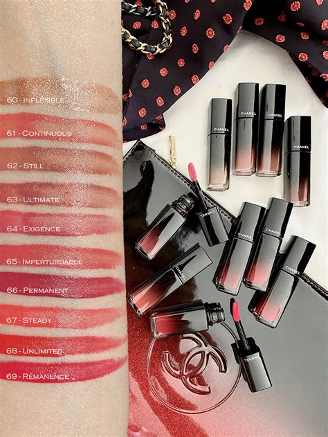 chanel rouge allure laque swatches|Chanel Rouge Allure unique.